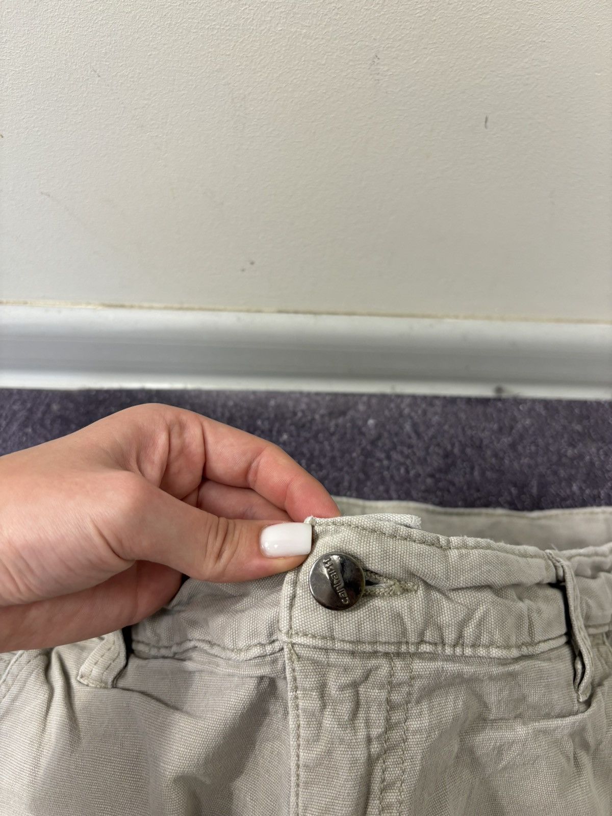 Carhartt Vintage Carhartt Y2K Workwear Beige Hype Carpenter Shorts Size US 36 / EU 52 - 13 Thumbnail