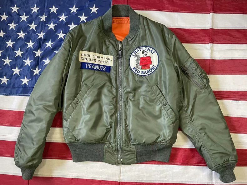 The Real McCoy's THE REAL MCCOYS x SNOOPY MA-1 Jacket -dmc Size US L / EU 52-54 / 3 - 1 Thumbnail