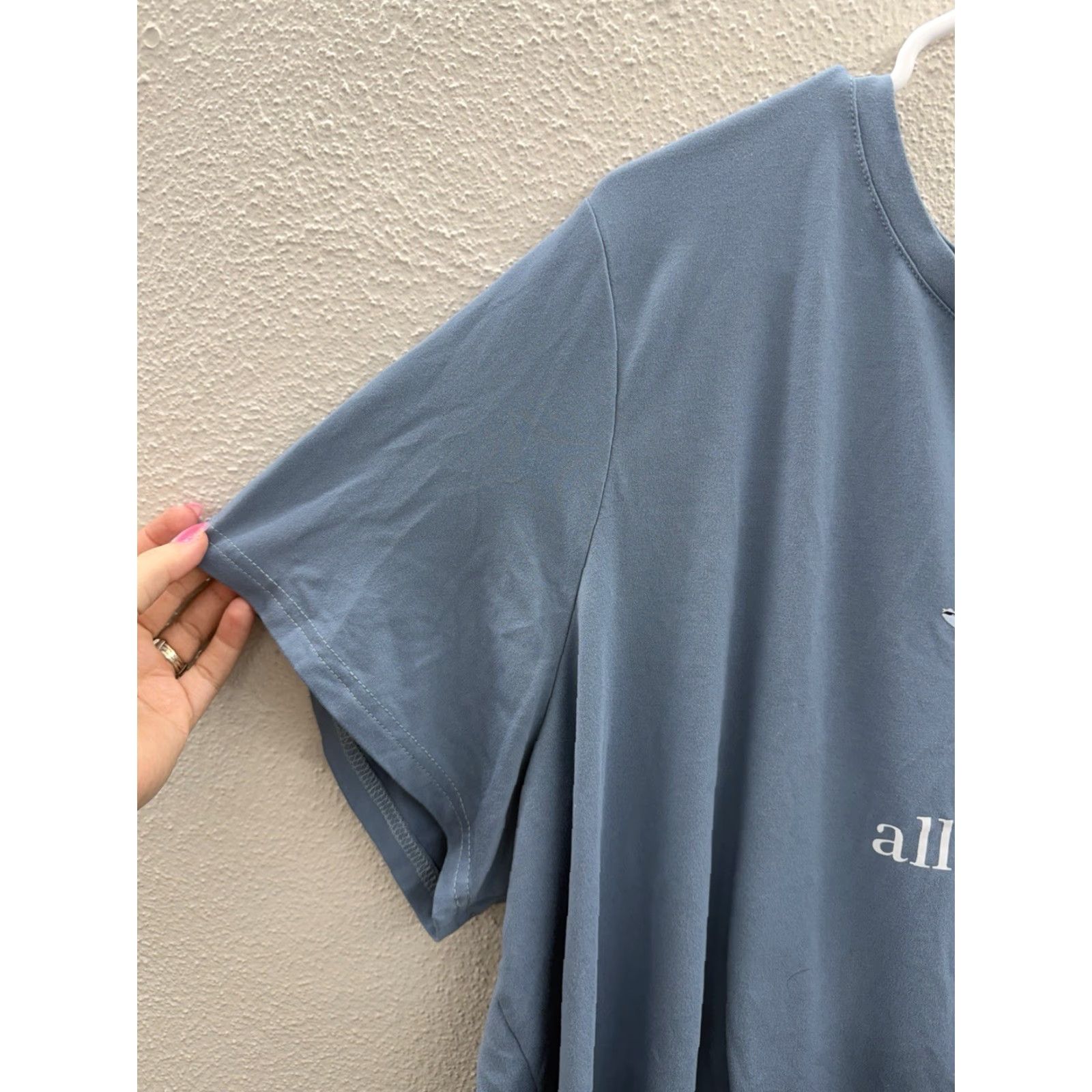 Shein SHEIN Shirt Blue All Is Whale Short Sleeve 4XL Womens Plus Size Casual/Workwear Womens Shirt - 4XL Blue All Is Whale Short Sleeve Size XXL / US 16-18 / IT 52-54 - 3 Thumbnail