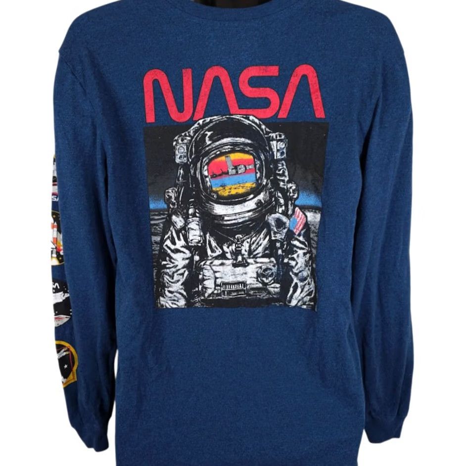 Vintage NASA T Shirt Mens Size Medium Blue Space Shuttle Travel Astronaut Size US M / EU 48-50 / 2 - 4 Thumbnail