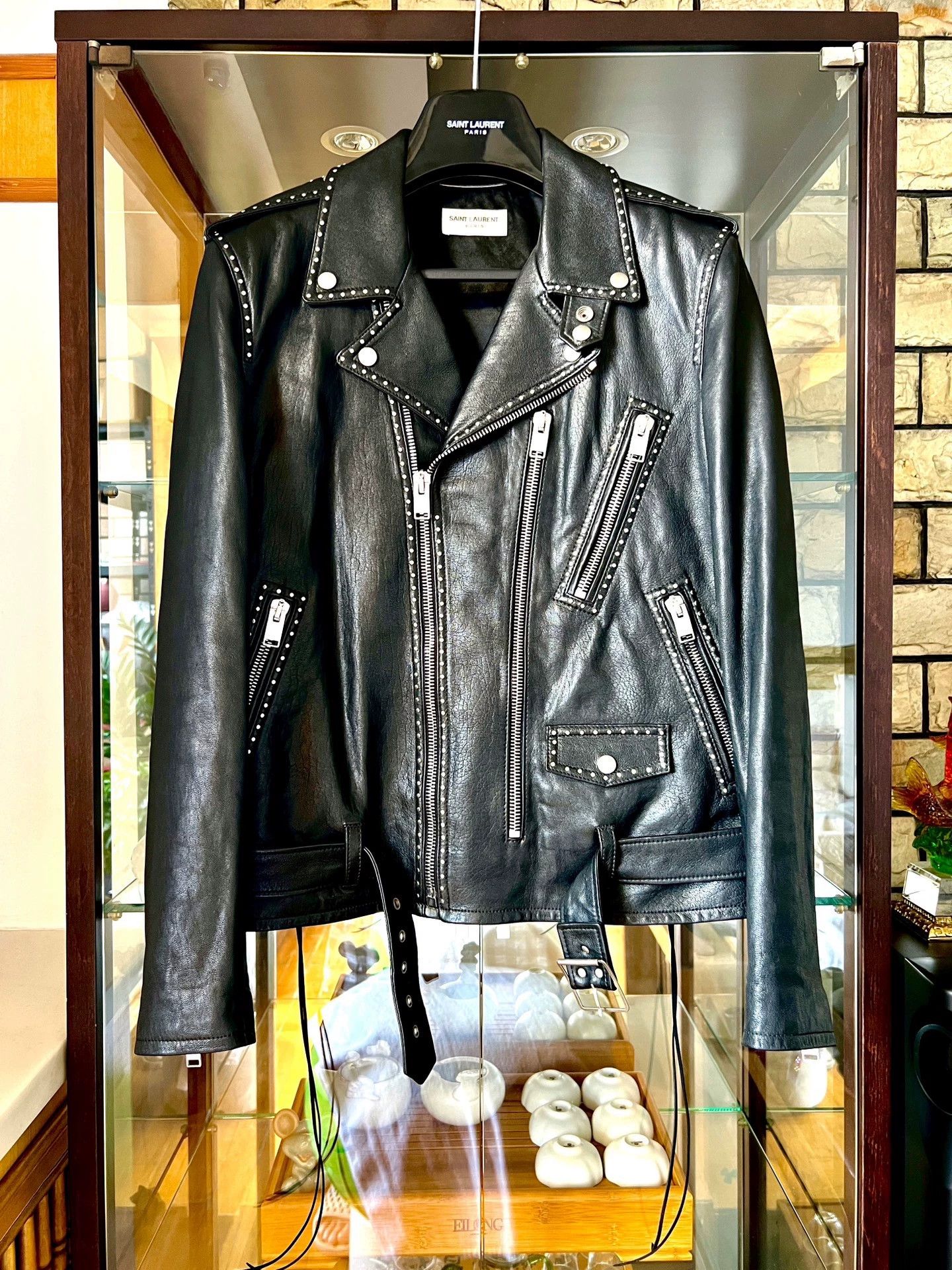 Saint Laurent Paris Saint Laurent Paris Riveted leather jacket Size US L / EU 52-54 / 3 - 1 Thumbnail