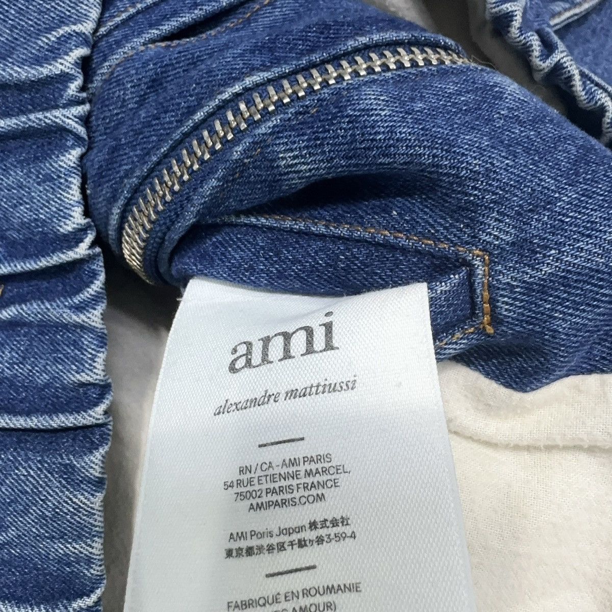 AMI AMI Paris Ami de Cœur Zipped Denim Jacket Size US XL / EU 56 / 4 - 3 Thumbnail