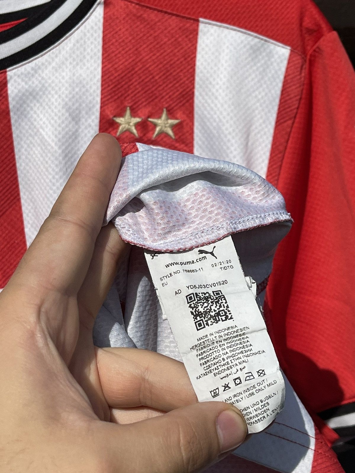 Nike Puma PSV Eindhoven #10 Dylan soccer jersey Size US L / EU 52-54 / 3 - 12 Thumbnail