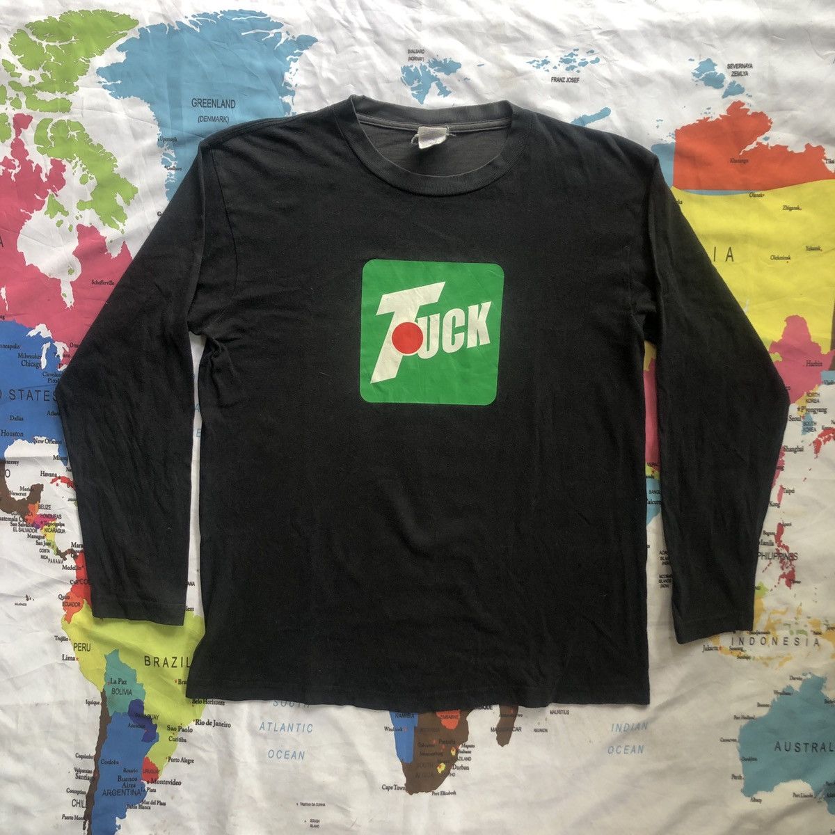 Japanese Brand × Vintage Parody Tee 7 Up Fuck Long Sleeve Tee Shirt Size US S / EU 44-46 / 1 - 1 Thumbnail
