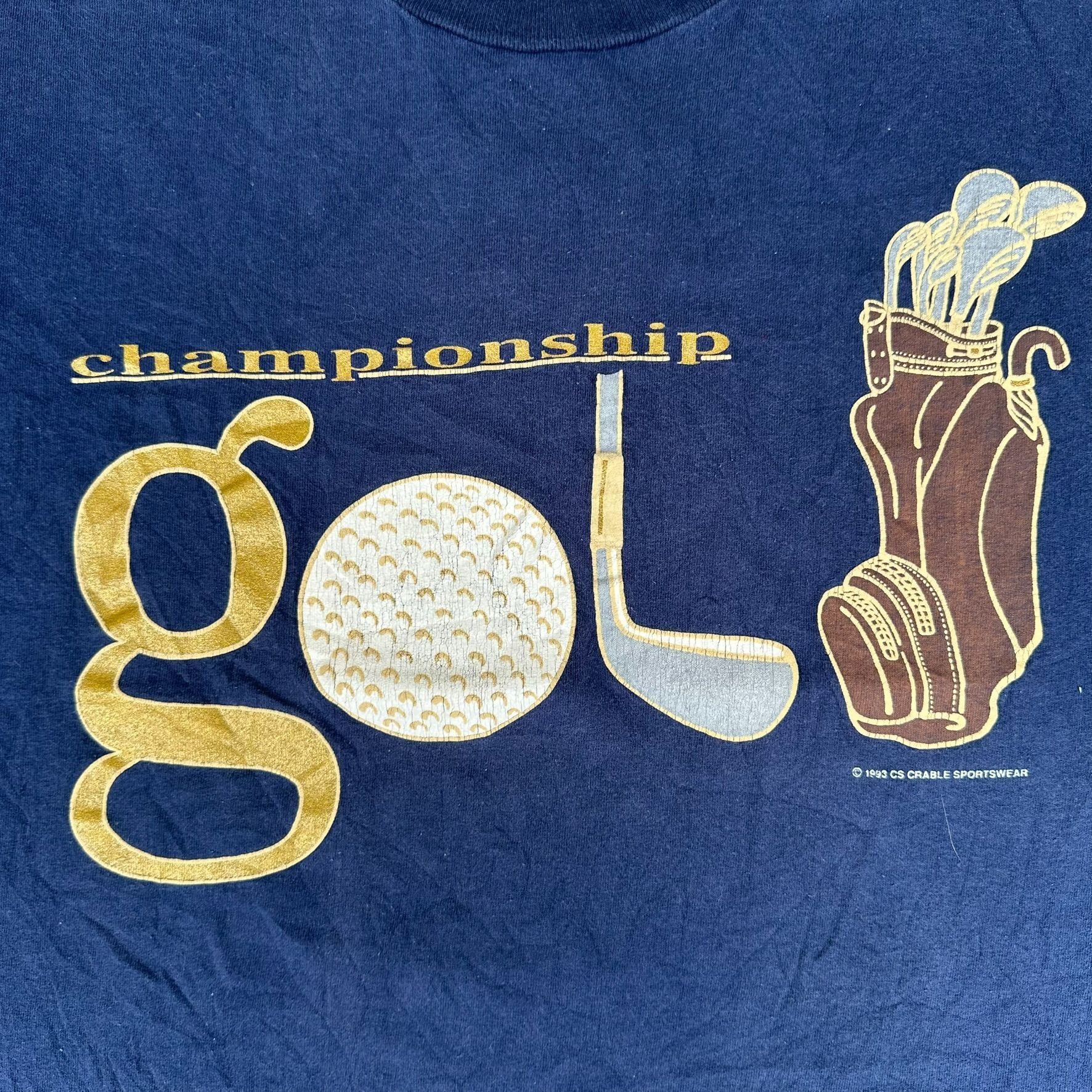Vintage Vintage 90s Golf Championship T-Shirt Navy L Single Stitch 1 Size US L / EU 52-54 / 3 - 2 Thumbnail