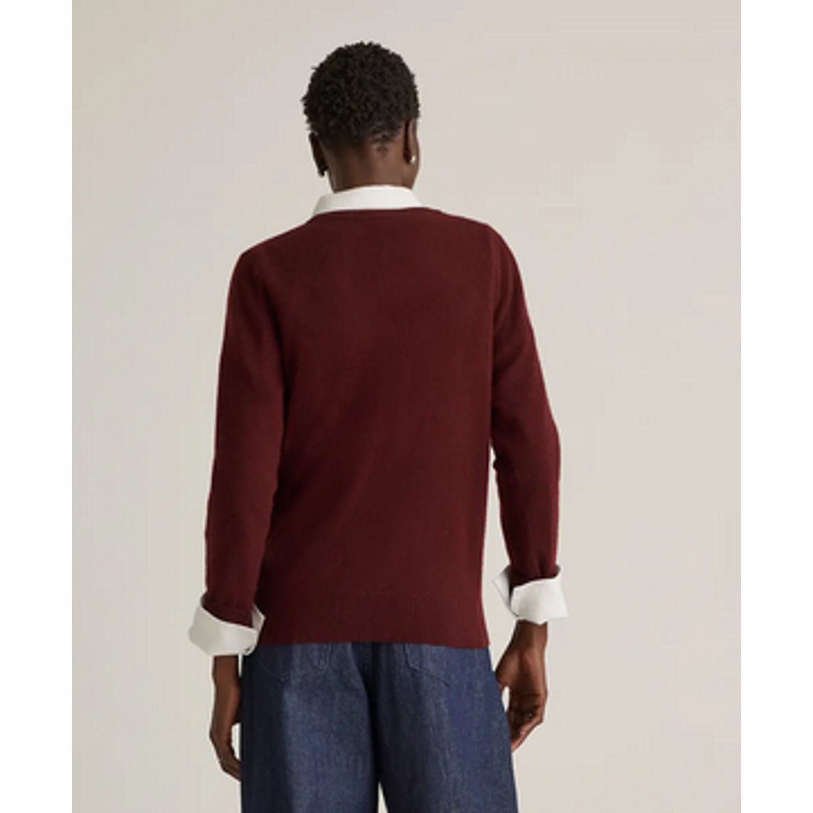 Quince Quince Cashmere Crewneck Sweater Small Rich Burgundy NWT Size S / US 4 / IT 40 - 4 Thumbnail