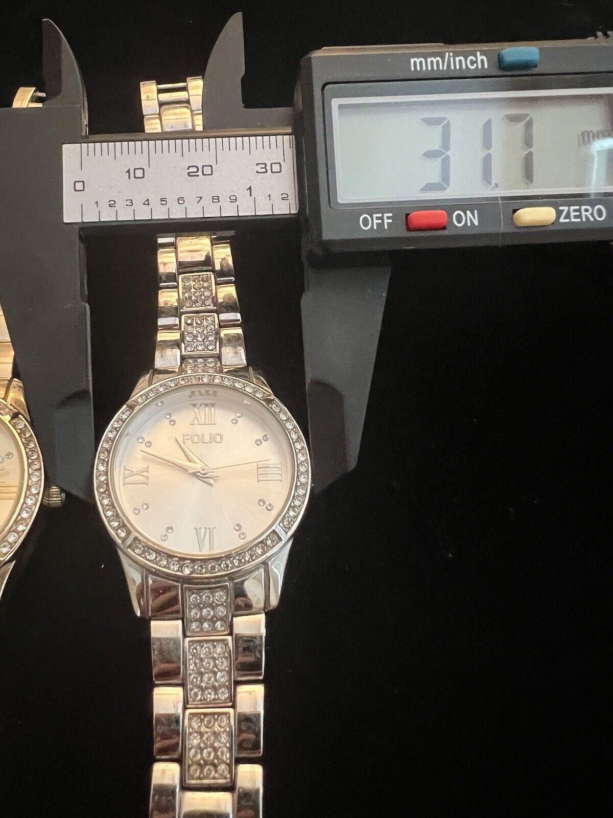 Geneva 2 Ladies Watches Gold Tone Geneva & Silver Folio Size ONE SIZE - 4 Thumbnail