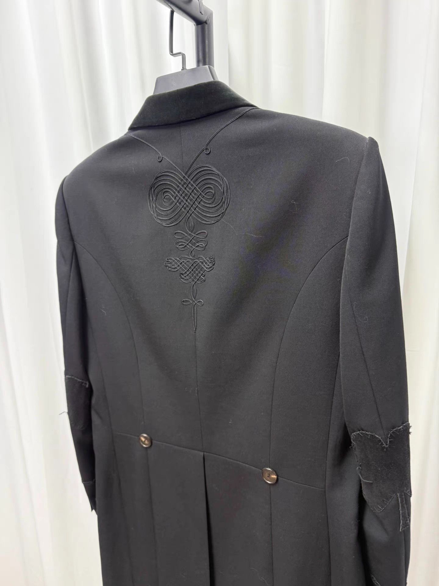 Number (N)ine Number (N)ine 06AW NOIR Velvet Hand-Knit Coat K20 Size US XL / EU 56 / 4 - 7 Thumbnail