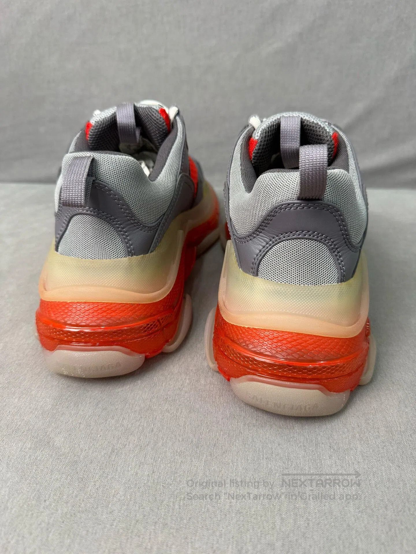 Balenciaga Balenciaga Triple S Gray Red Sneakers Size 39. Size US 6 / EU 39 - 5 Thumbnail