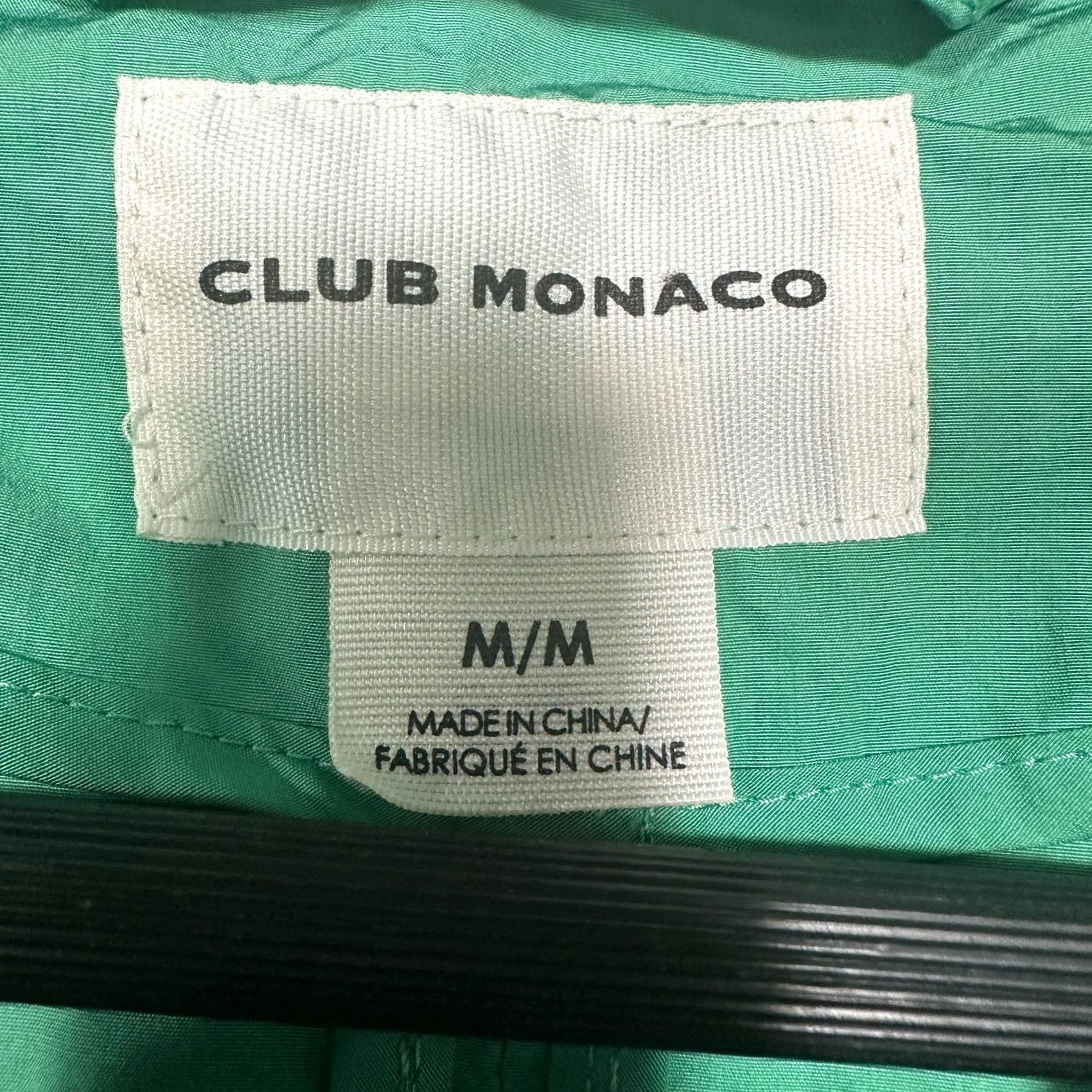 Club Monaco VINTAGE? No - Club Monaco Jacket Womens Medium Green Zip Up Hooded Pockets Windbreaker Rain Size M / US 6-8 / IT 42-44 - 6 Thumbnail