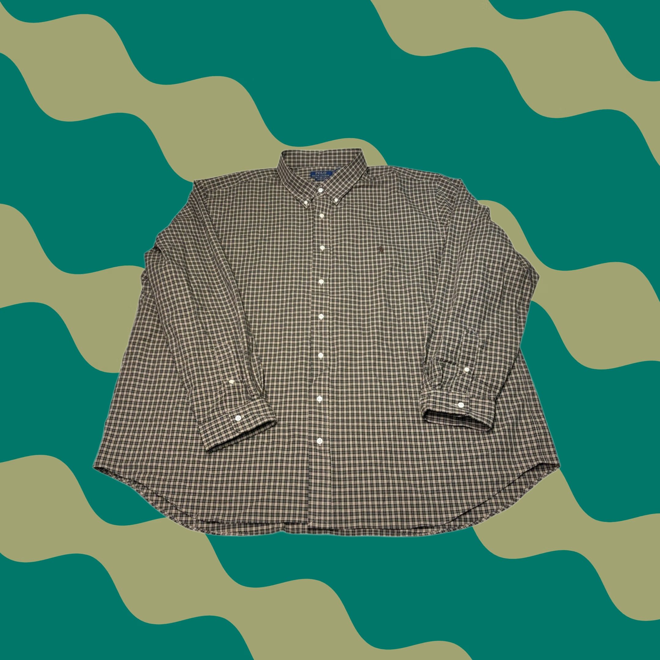 Polo Ralph Lauren Polo Ralph Lauren Shirt Check Brown Navy 4XB Big & Tall Button-Down Long Sleeve Classic Fit Mens0.14 Size US XXL / EU 58 / 5 - 1 Thumbnail