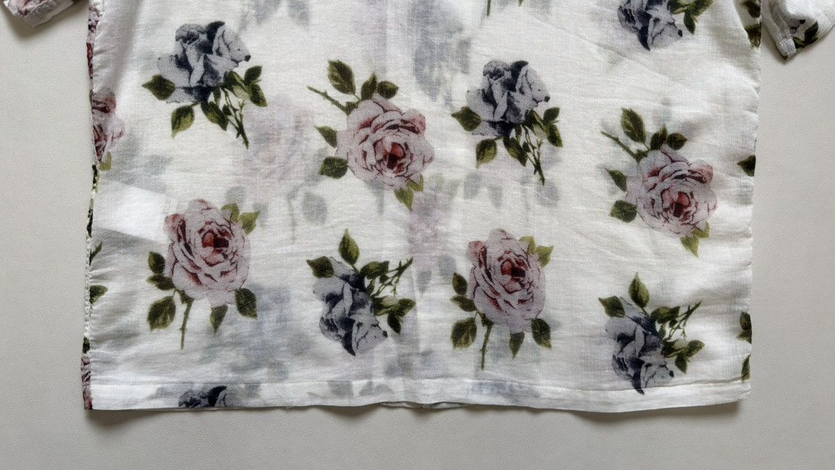 Our Legacy White Cotton Voile ‘Rose Print’ Box Shirt Size US S / EU 44-46 / 1 - 19 Thumbnail