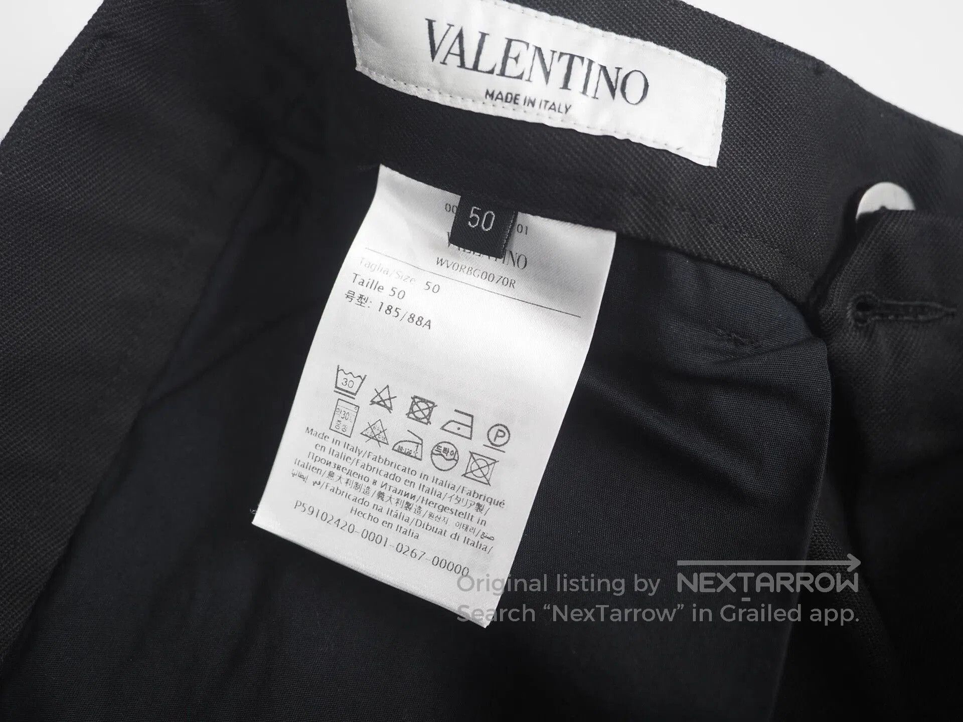 Valentino Valentino Black Straight. Size US 40 / EU 56 - 6 Thumbnail