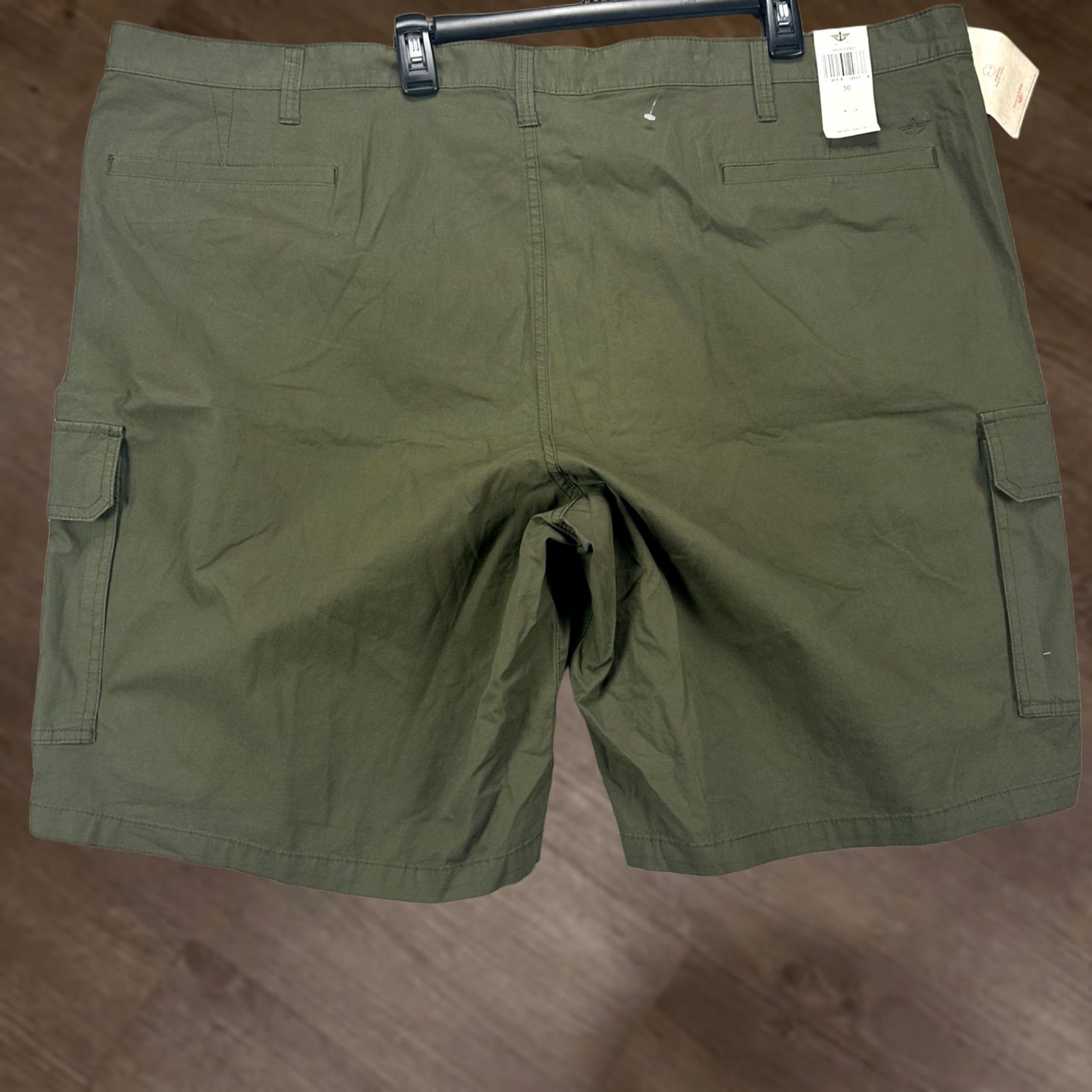 Dockers VINTAGE Dockers Shorts Cargo Mens 50 Big Tall Olive Green Flat Front Stretch Pocket NEW Size US 34 / EU 50 - 1 Thumbnail