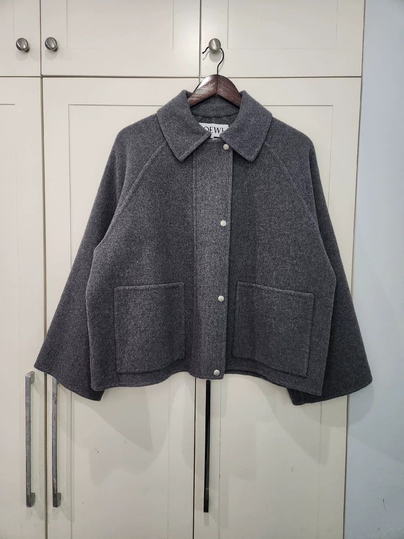 Loewe Loewe Grey woolen tweed short coat Size XS / US 0-2 / IT 36-38 - 1 Thumbnail