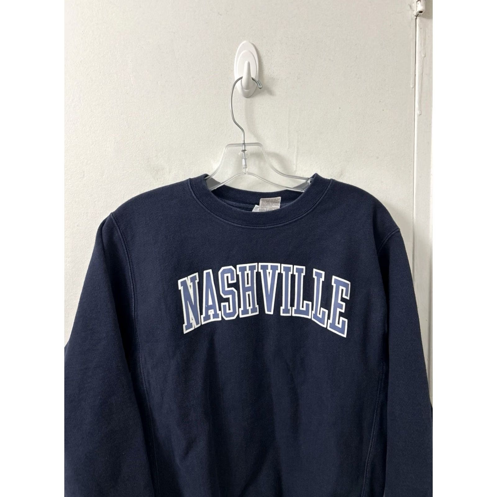 Champion Champion Shirt Mens S Reverse Weave Nashville Sweatshirt Navy Pullover Crewneck Size US S / EU 44-46 / 1 - 2 Thumbnail