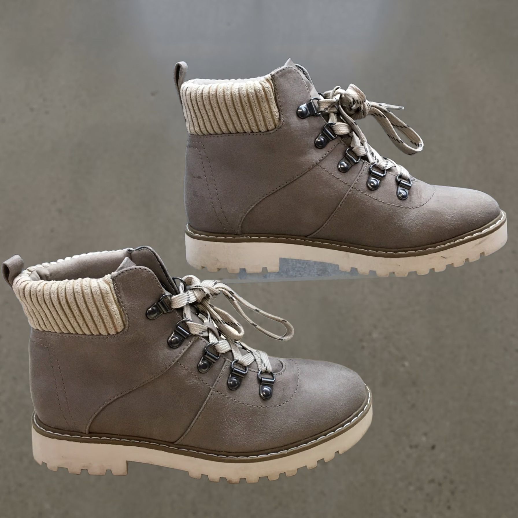 Vintage Cliffs by White Mountain Boots Womens Connie Combat Brown Lace Up Ankle Top 6.5M Casual Shoes Vintage No Size M / US 6-8 / IT 42-44 - 1 Thumbnail