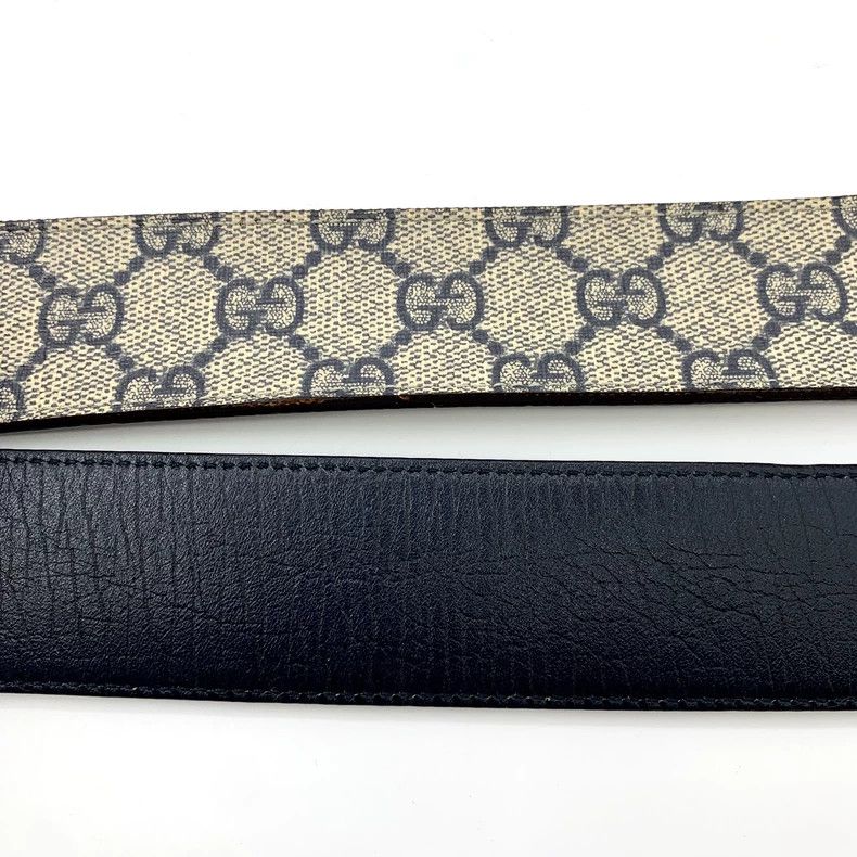 Gucci Gucci Beige logo jacquard print double G buckle belt belt 2 Size ONE SIZE - 6 Thumbnail