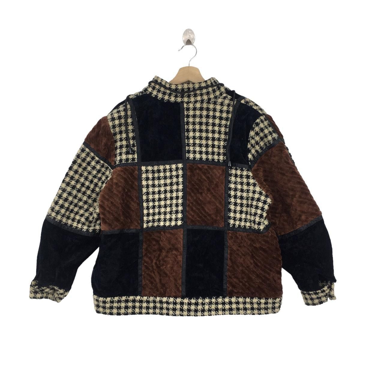 Japanese Brand Vtg 80’ JAPANESE DESIGNER PATCHWORK Heavy Coat Jacket Size M / US 6-8 / IT 42-44 - 3 Thumbnail