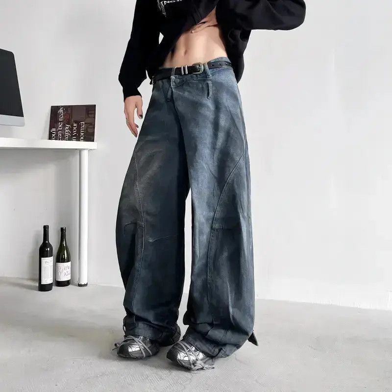 Japanese Brand Retro loose wide leg slightly flared jeans Size US 32 / EU 48 - 6 Thumbnail