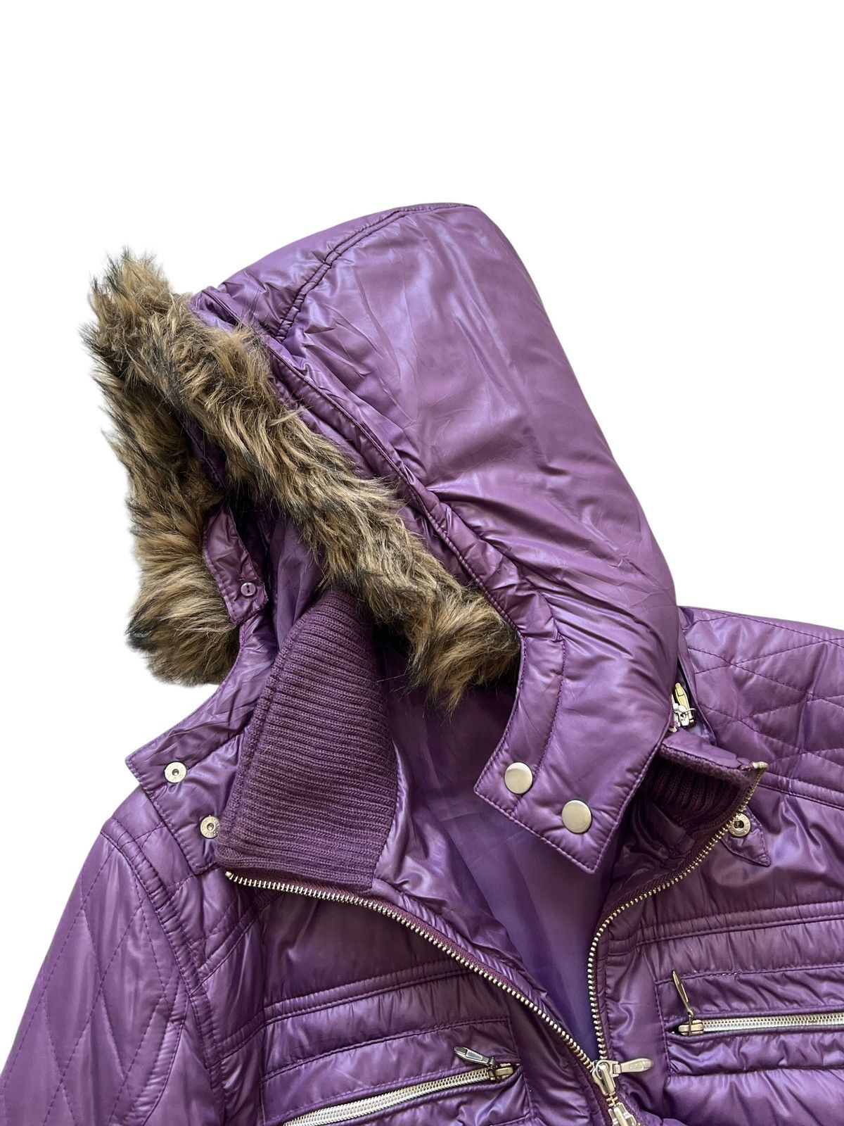 semanticdesign 2000s Semantic Design Fur Hooded Puffer Jacket Size US L / EU 52-54 / 3 - 11 Thumbnail