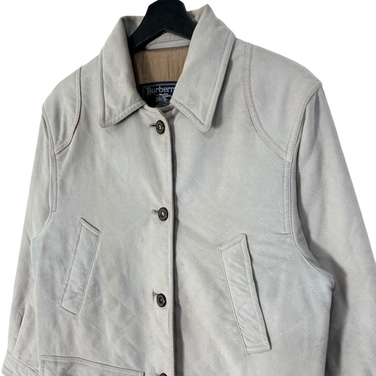 Burberry × Vintage Vintage 90s Burberrys Women Velvet Parka Jacket Size M / US 6-8 / IT 42-44 - 4 Thumbnail