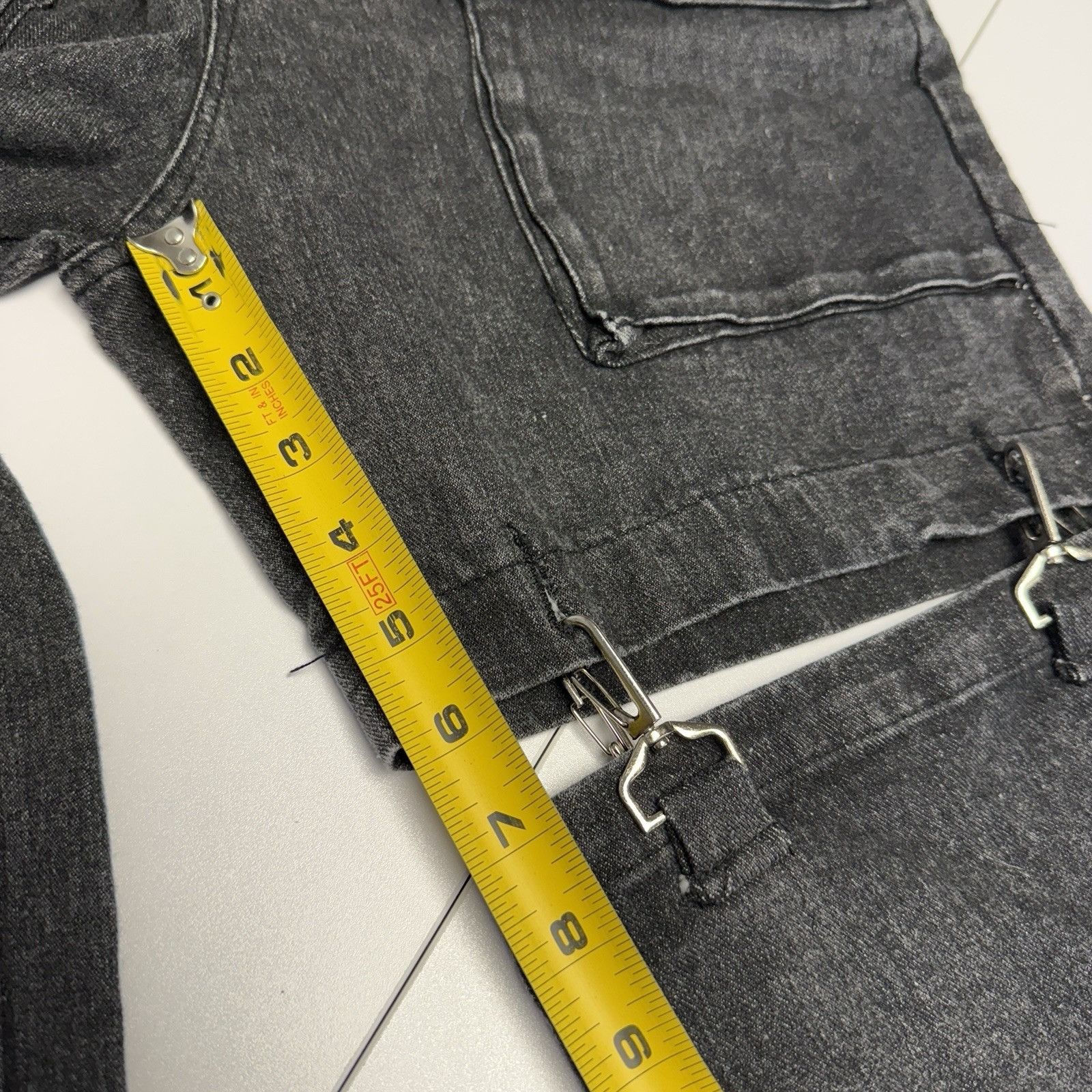 Vintage Y2K Grunge Emo Jeans Womens 29 in (29x26) Faded Black Conver Size 29" - 9 Thumbnail