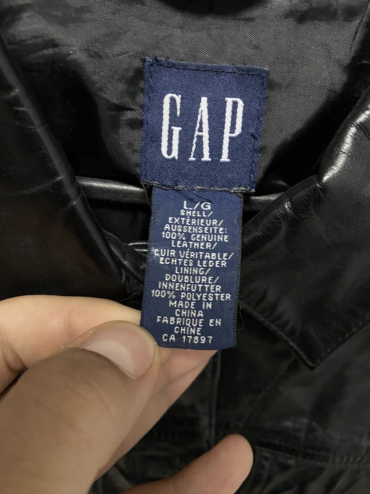 Gap × Vintage Gap Vintage Leather jacket archival Y2K avant Garde Size US L / EU 52-54 / 3 - 5 Thumbnail