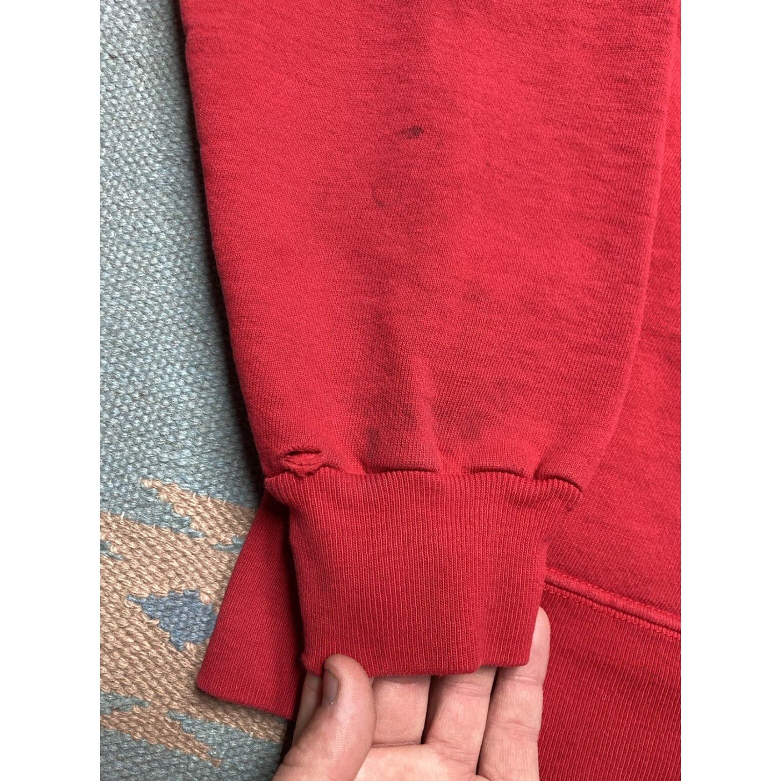 Champion VINTAGE Champion Sweatshirt Crewneck Mens M Red 90s Cotton Pullover Sweatshirt Size US M / EU 48-50 / 2 - 6 Thumbnail