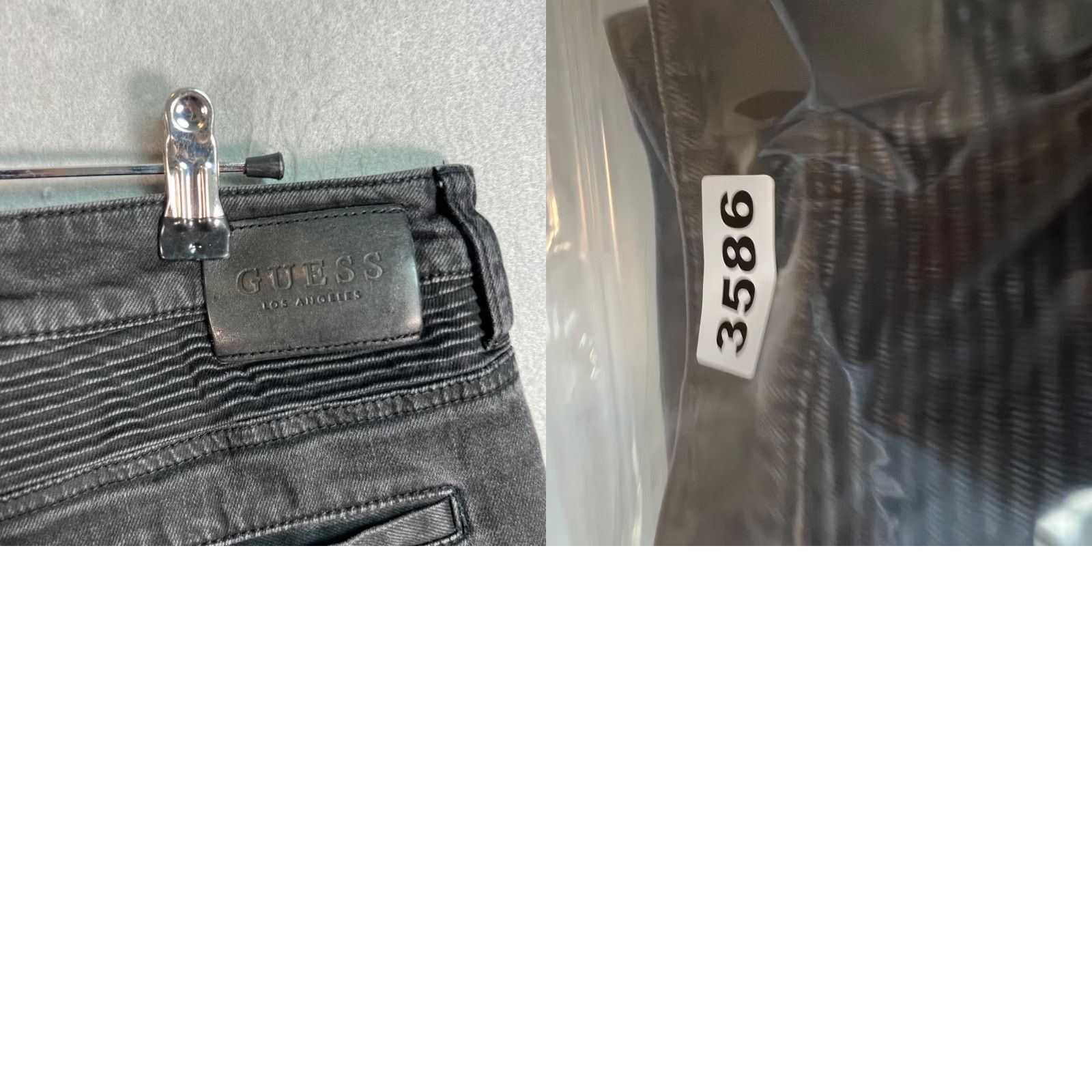 Guess GUESS Jeans Slim Tapered Mens 34 Black Cotton Denim 5-Pocket Style Regular Waist Inseam 27 Size US 34 / EU 50 - 9 Thumbnail