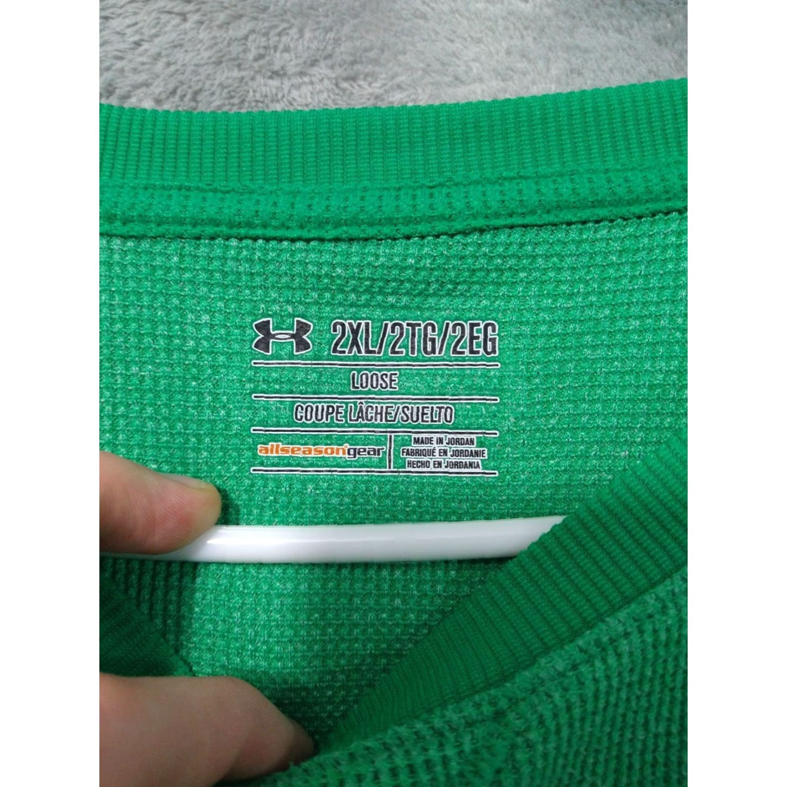 Under Armour Under Armour Shirt Mens 2XL Green Thermal Waffle Knit Crew Neck Pullover Casual / Activewear / Regular / Green / Under Armour / Mens Size US XXL / EU 58 / 5 - 5 Thumbnail