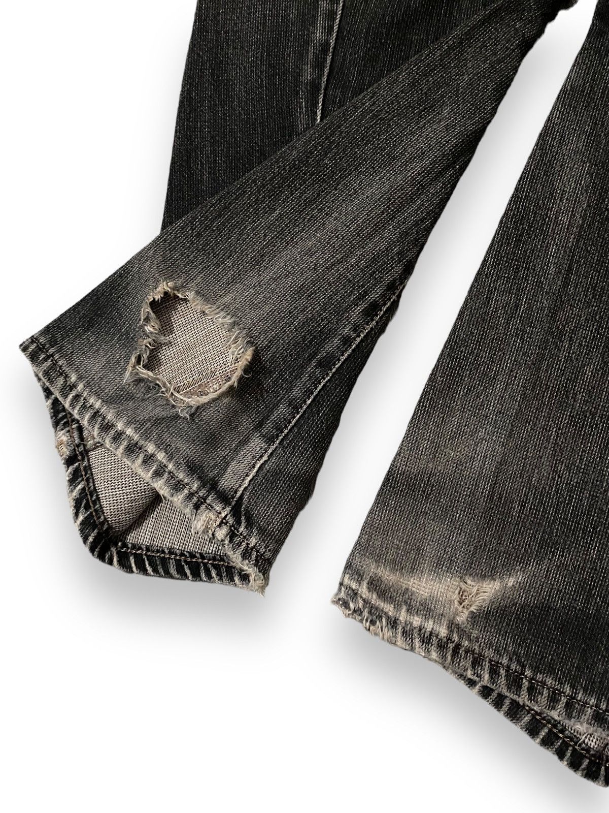 Edwin × Japanese Brand × Le Grande Bleu (L.G.B.) Vintage Edwin E Function Black Faded Curved Leg Jeans Pants Size US 31 - 22 Thumbnail