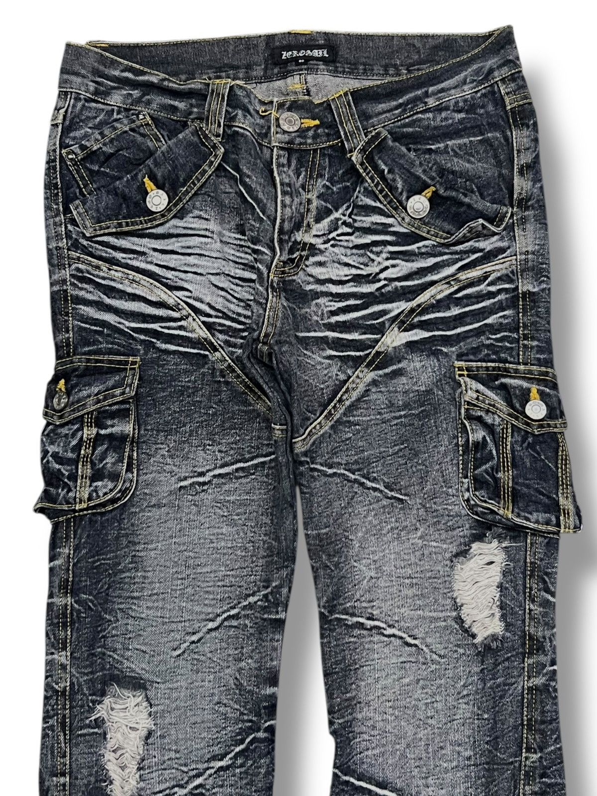 If Six Was Nine Flared Vintage Japanese Denim Zerosail Multi cargo pockets Size US 32 / EU 48 - 4 Thumbnail