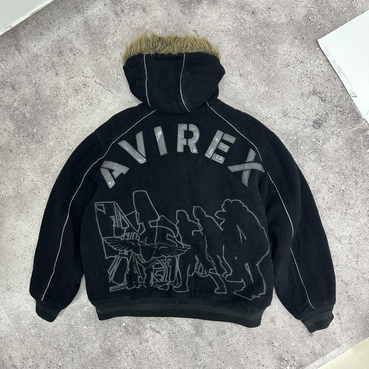 Avirex Vintage 90s Avirex Leather & Wool Jacket USA embroidered y2k Size US XL / EU 56 / 4 - 3 Thumbnail