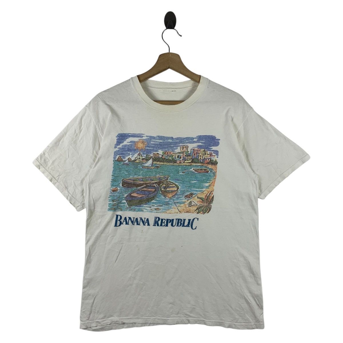 Banana Republic × Vintage Vintage BANANA REPUBLIC big printed tee Size US M / EU 48-50 / 2 - 1 Thumbnail