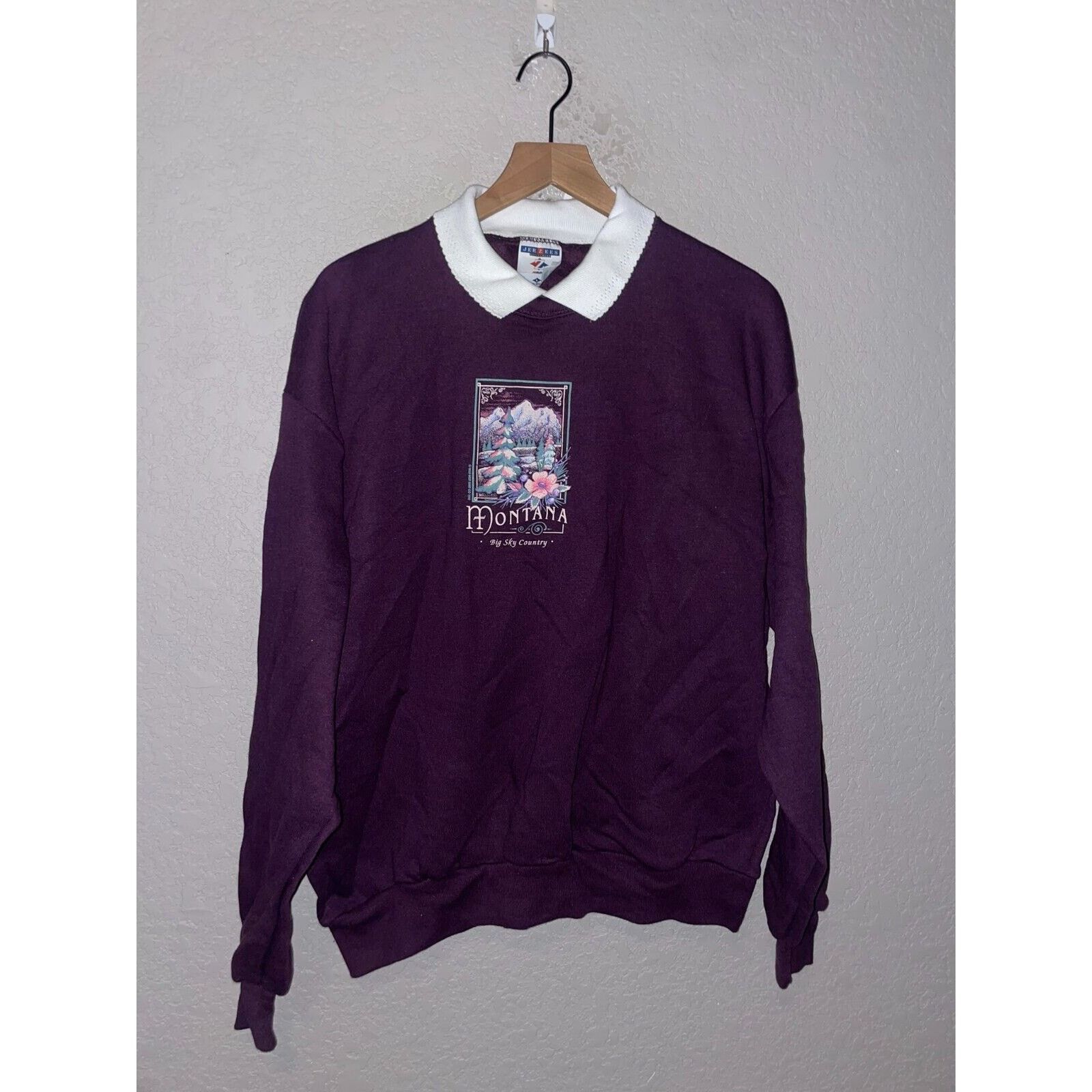 Jerzees Vintage Montana Sweatshirt Big Sky Crewneck VTG L 90s Size L / US 10 / IT 46 - 1 Thumbnail