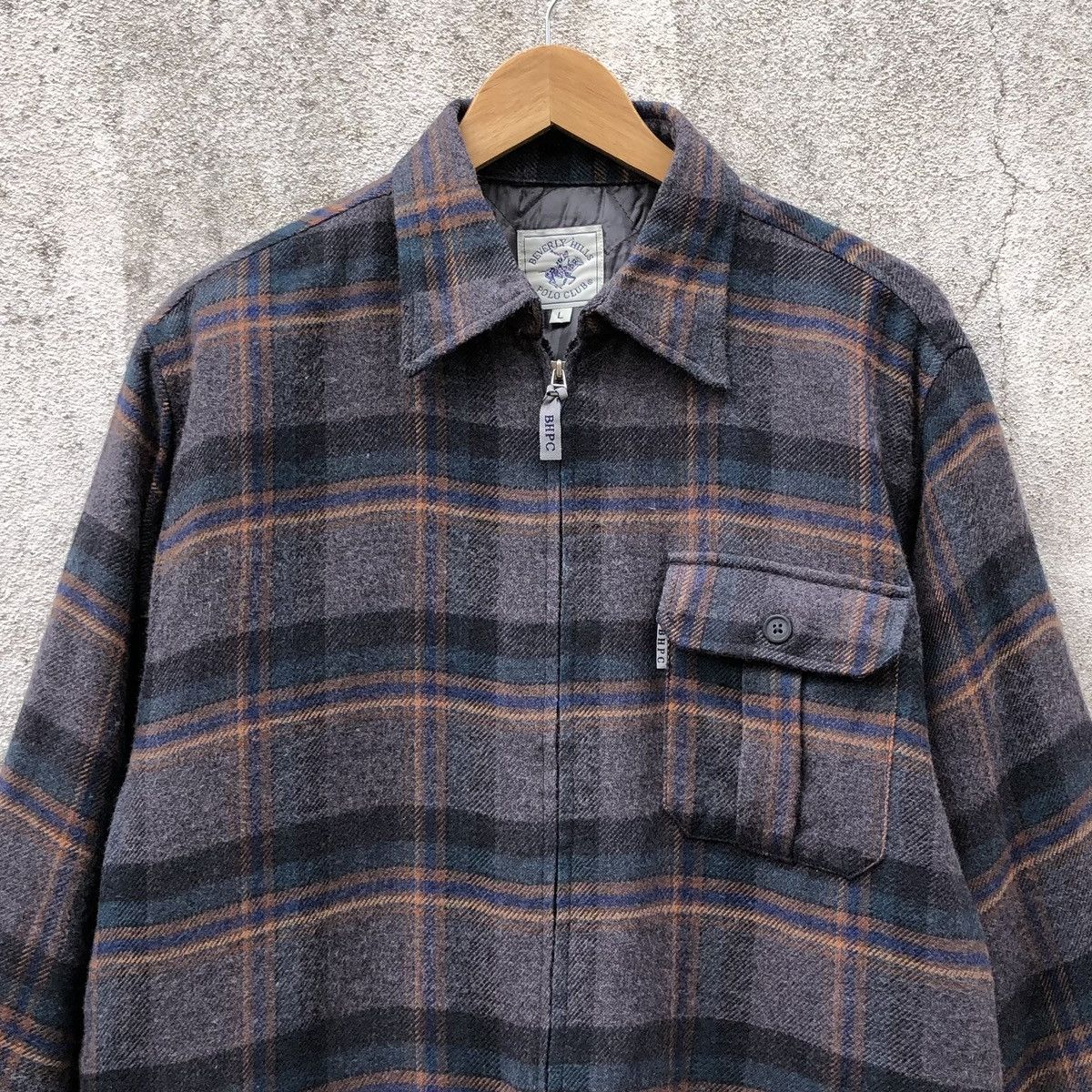 Beverly Hills Polo Club Beverly Hills Polo Club Flanel Lined Quilted Checked Jacket Size US L / EU 52-54 / 3 - 5 Thumbnail