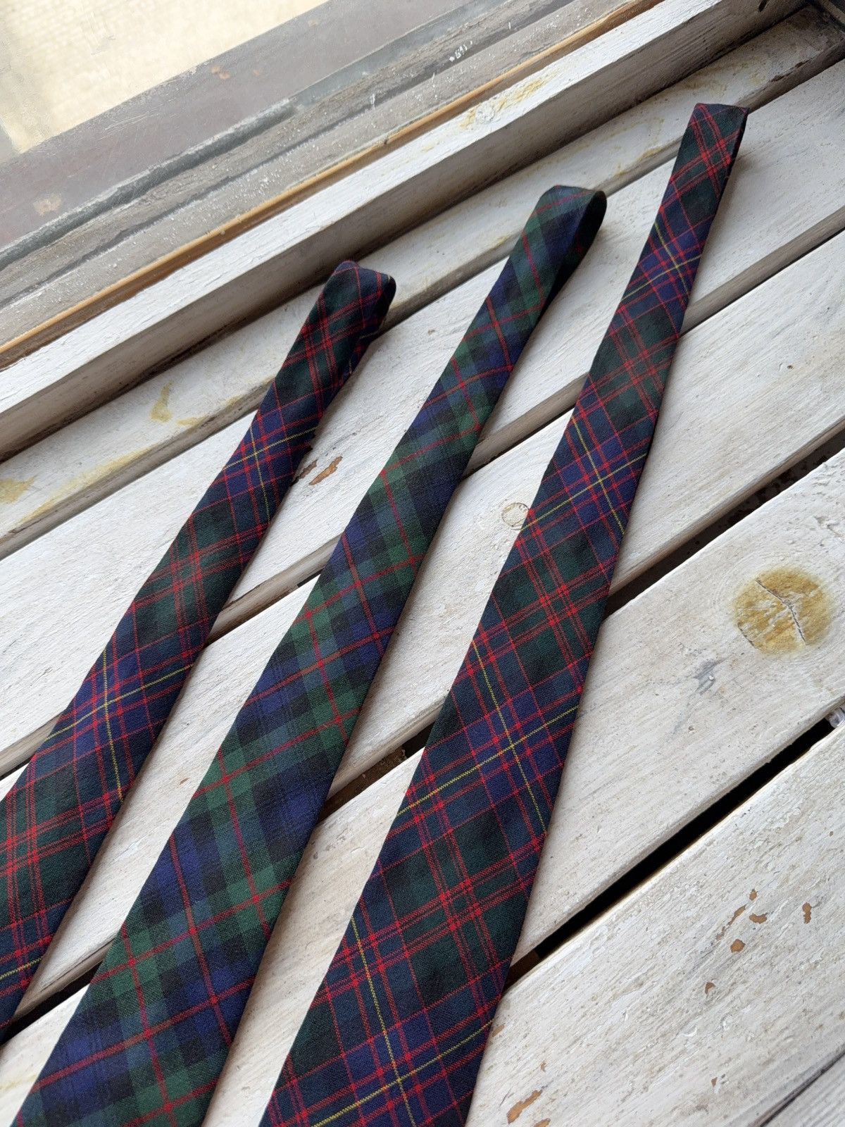 Designer × Vintage 3x Vintage Scottish Wool Tartan Ties Made in Scotland Size ONE SIZE - 3 Thumbnail