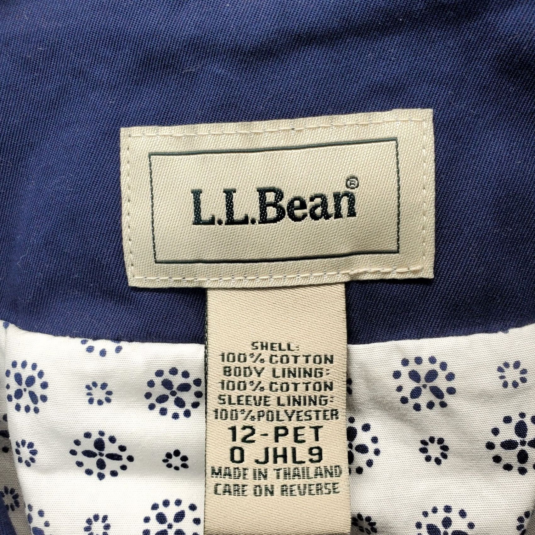 Vintage L.L. Bean Blazer Jacket Womens Size 12P Petite Blue Single Breasted Notch Lapel Vintage: No Size XL / US 12-14 / IT 48-50 - 7 Thumbnail