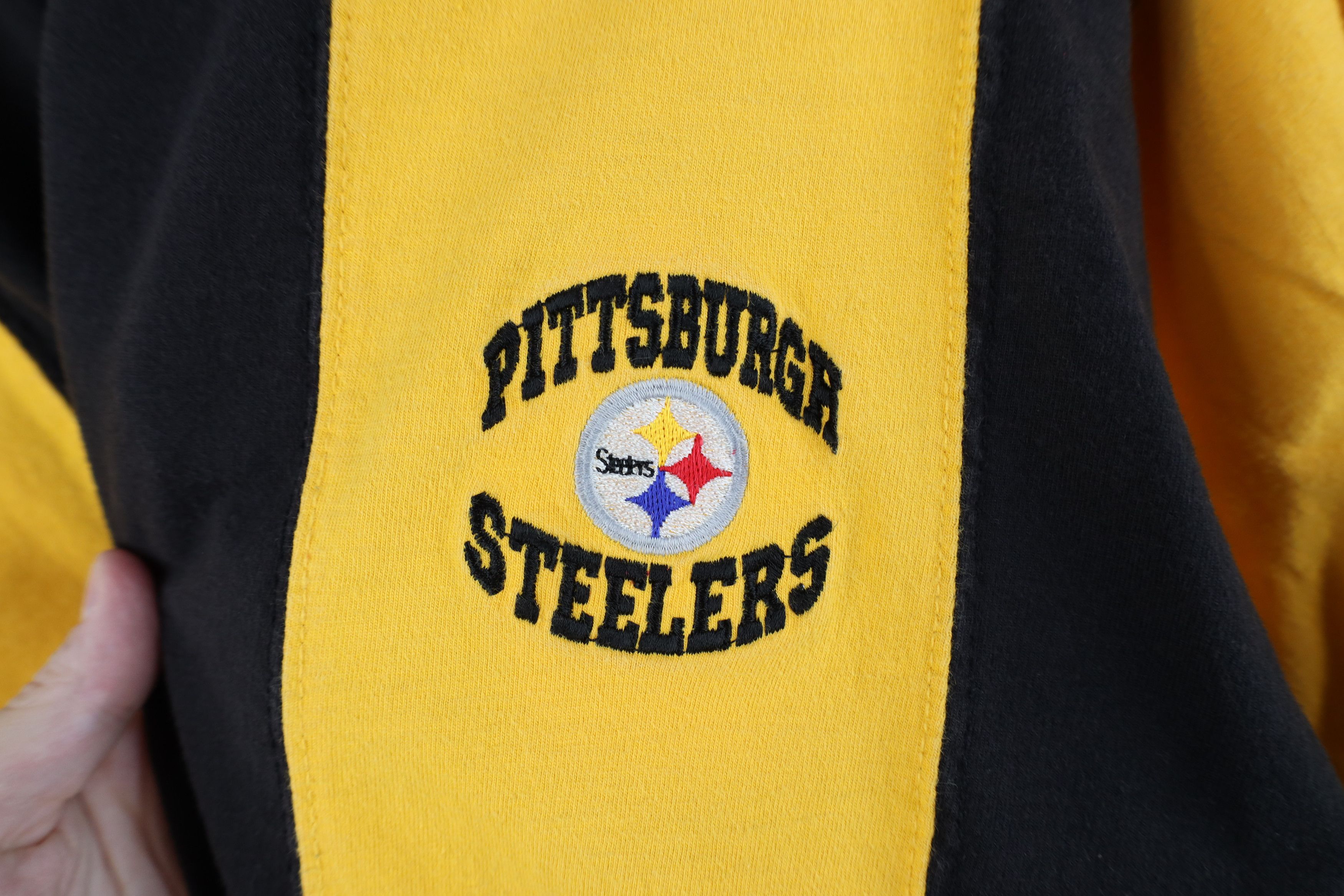 Vintage Vintage 90s Steelers Football Long Sleeve Rugby Polo Shirt Size US L / EU 52-54 / 3 - 4 Thumbnail