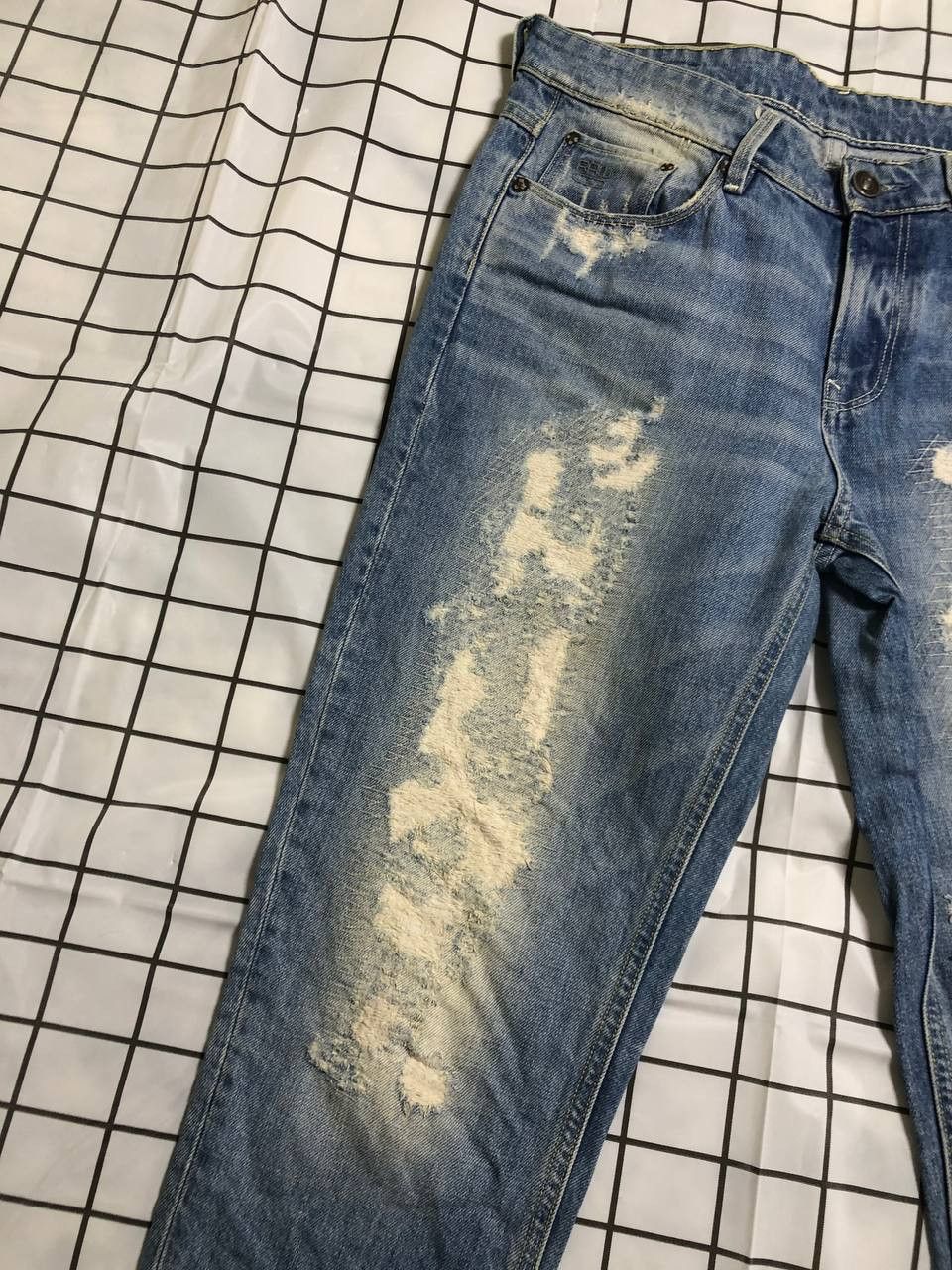 G-Star G Star Raw Jeans Men's Blue Denim Straight Leg Size US 26 / EU 42 - 4 Thumbnail
