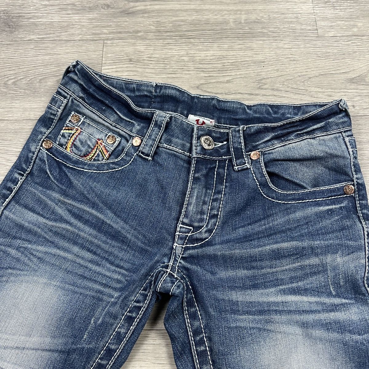 True Religion True Religion Made In USA Blue Denim Skinny Jeans Vtg Size 27" / US 4 / IT 40 - 5 Thumbnail