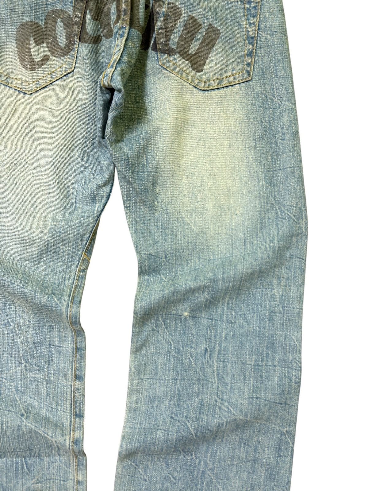 Japanese Brand Vintage COCOLULU Printed logo Distressed Acid Wash Denim Size US 31 - 16 Thumbnail