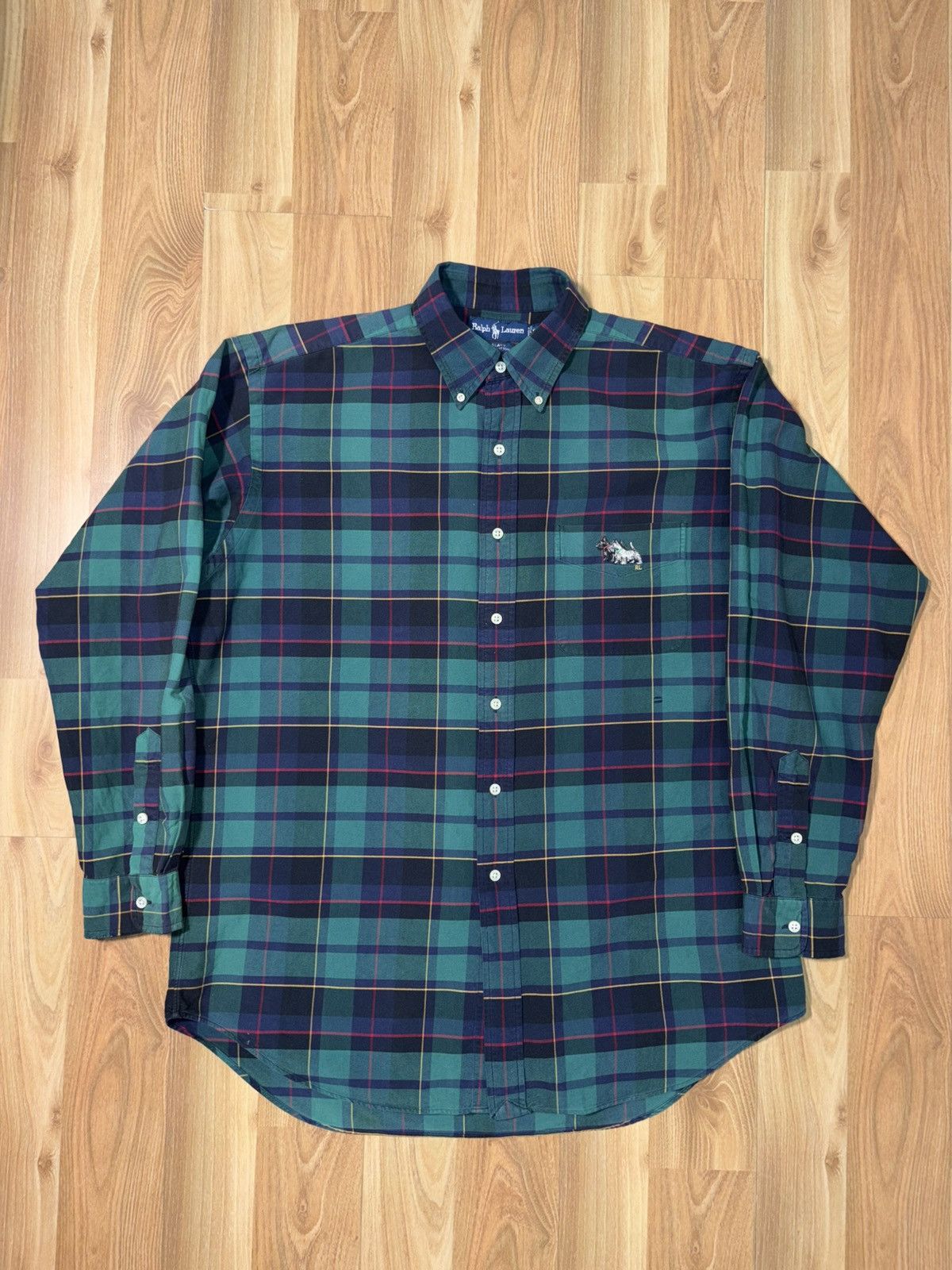 Ralph Lauren VTG Ralph Lauren Blake "Scottie Dog" Plaid Button Down Shirt Size US L / EU 52-54 / 3 - 1 Thumbnail