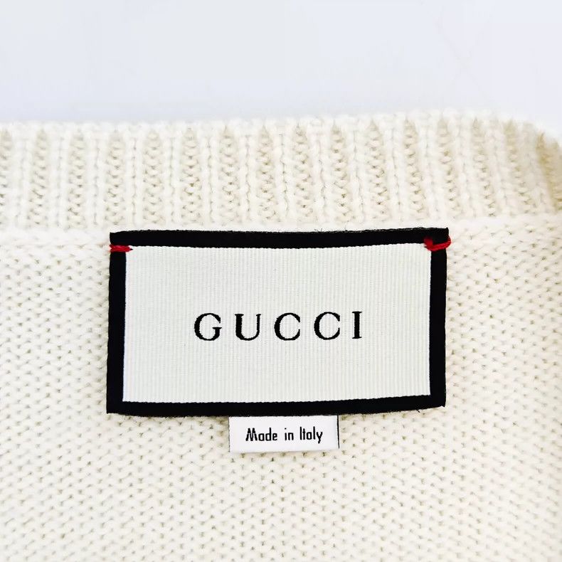 Gucci Gucci Double G pattern 100% wool V-neck sweater 2501-Nextar Size US L / EU 52-54 / 3 - 4 Thumbnail