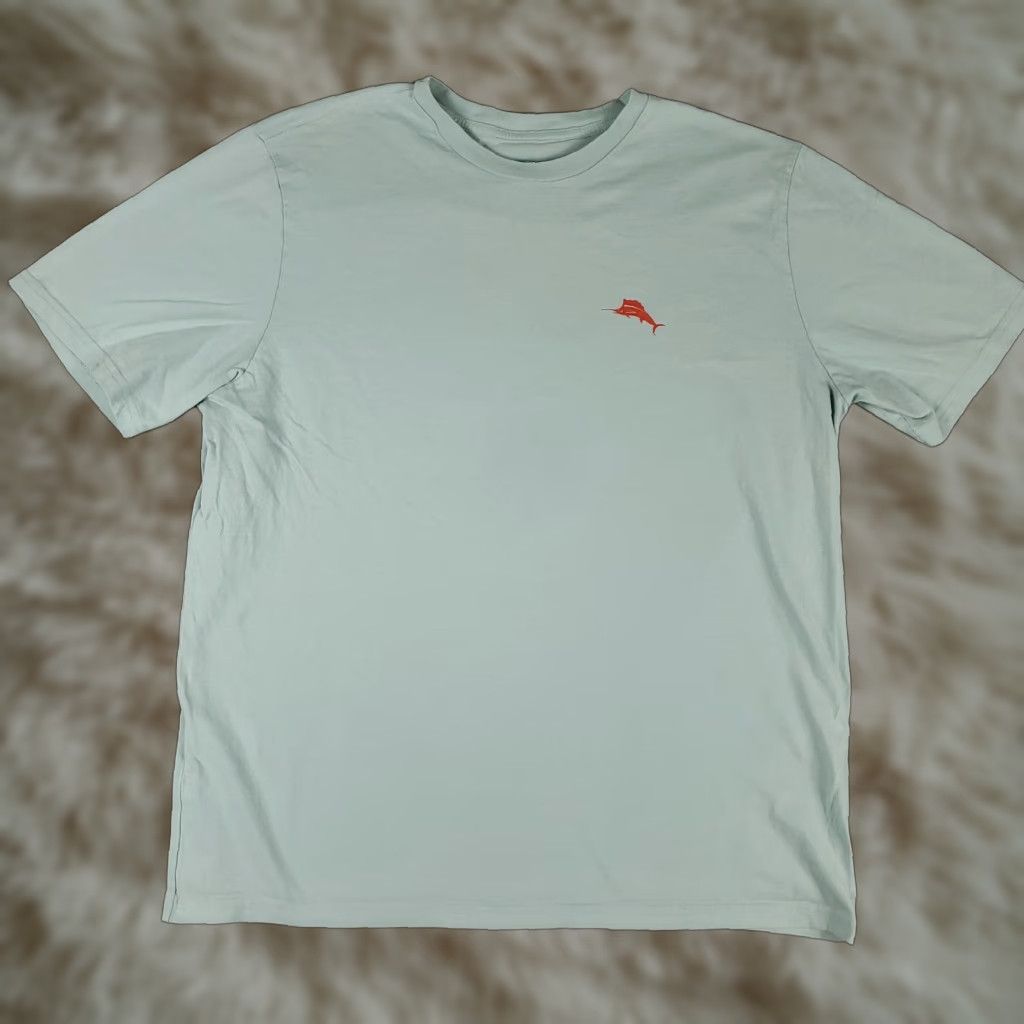 Tommy Bahama Tommy Bahama T-Shirt Mens M Blue/Gray Graphic Short Sleeve Crew Neck Logo Casual Vintage: No Size US M / EU 48-50 / 2 - 1 Thumbnail