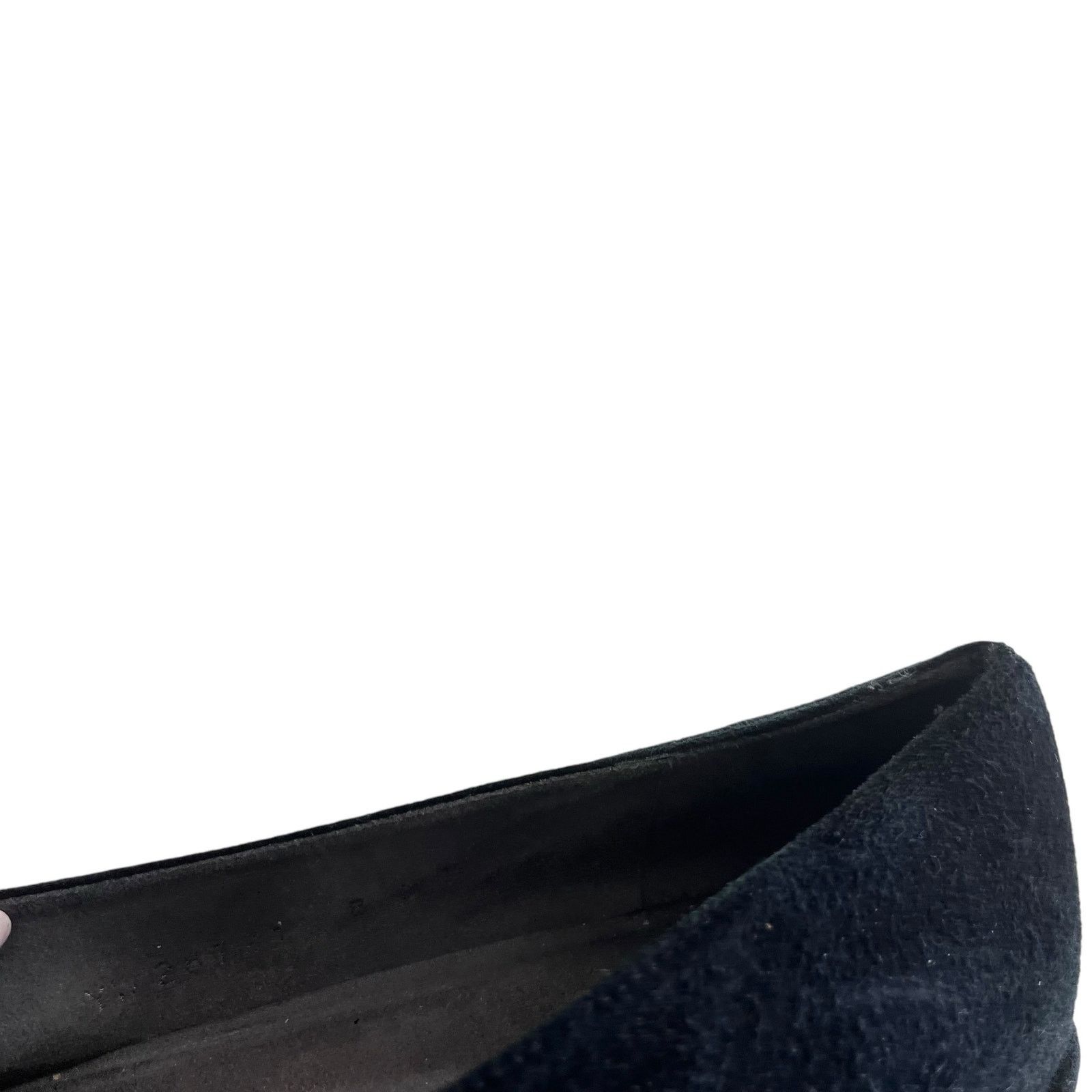 Stuart Weitzman Stuart Weitzman Chicpearl Black Suede Faux Pearl Flats Size US 8 / IT 38 - 6 Thumbnail