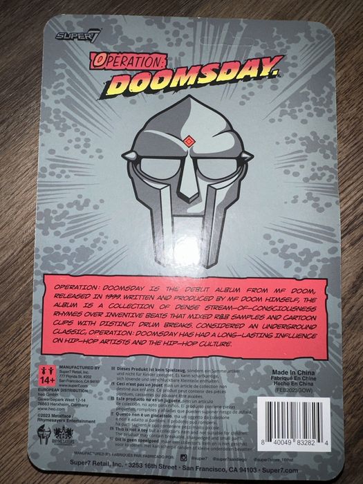 Mf Doom Mf Doom X Super7 Operation Doomsday Reaction Figure Grailed