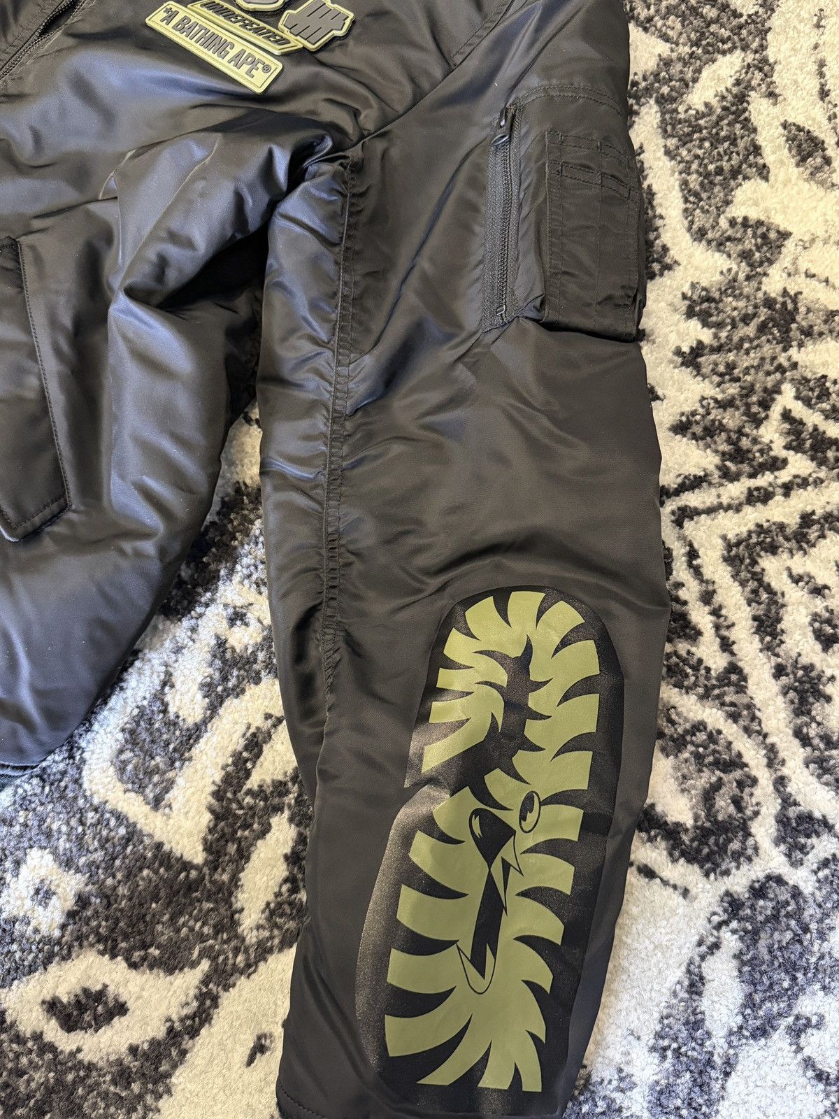 BAPE x UNDEFEATED MA-1 Bomber Jacket Shark Camo XL