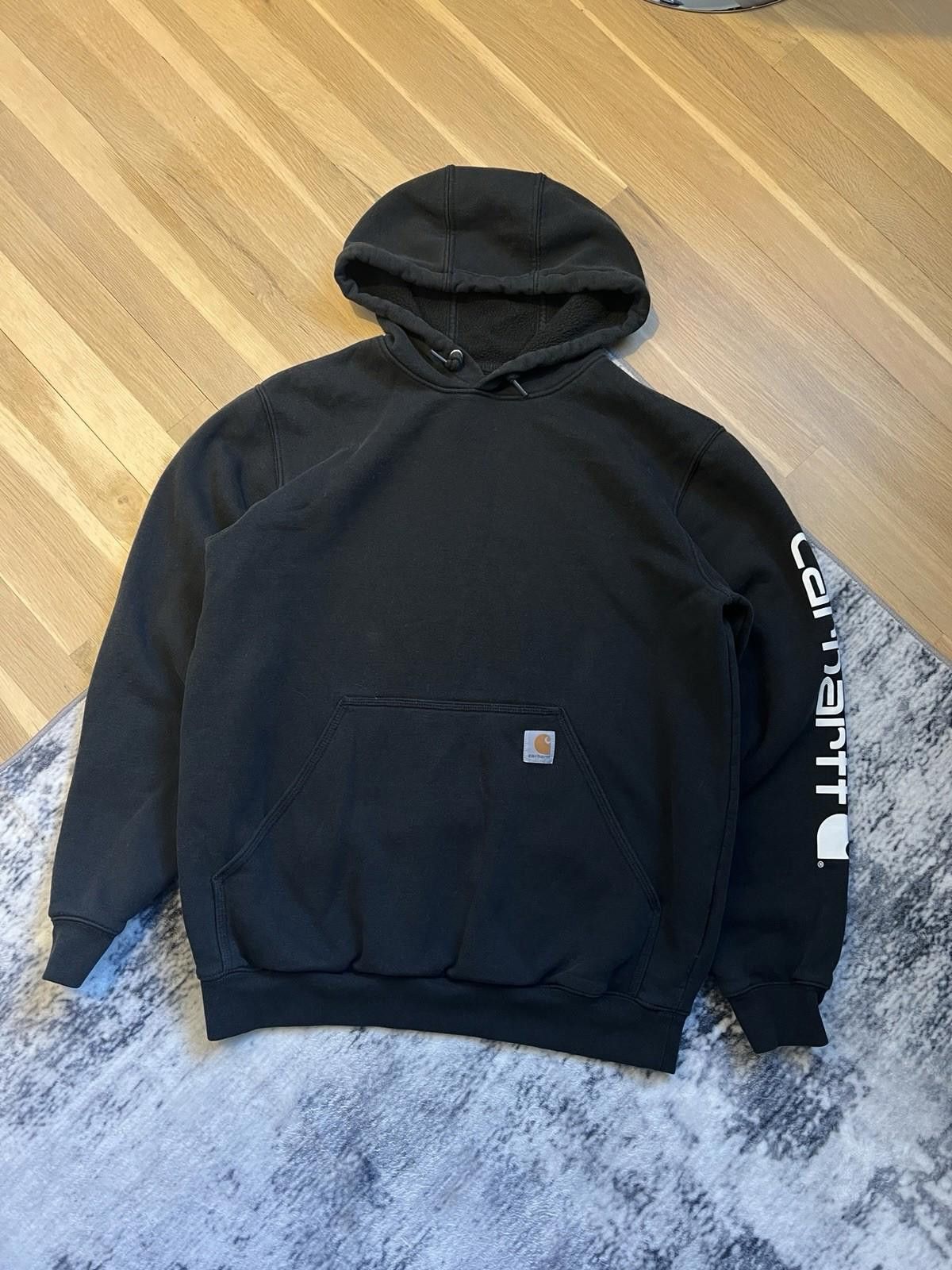 Carhartt Carhartt Men's Loose Fit Hoodie Sweatshirt Black Pullover Size US M / EU 48-50 / 2 - 1 Thumbnail
